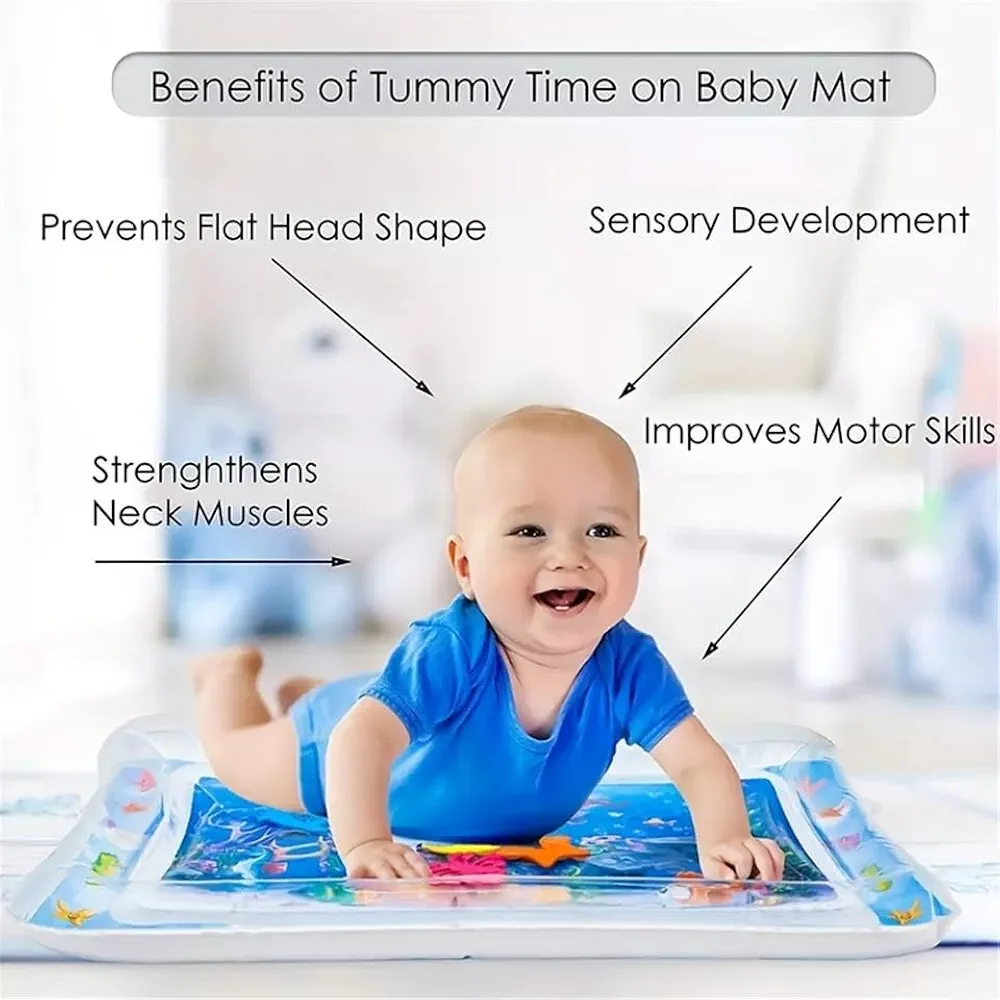 Inflatable Water Mat: Stimulating Play for Newborns, Interactive Promoting Sensory Development in a Safe and Enjoyable Water-Filled Environment.