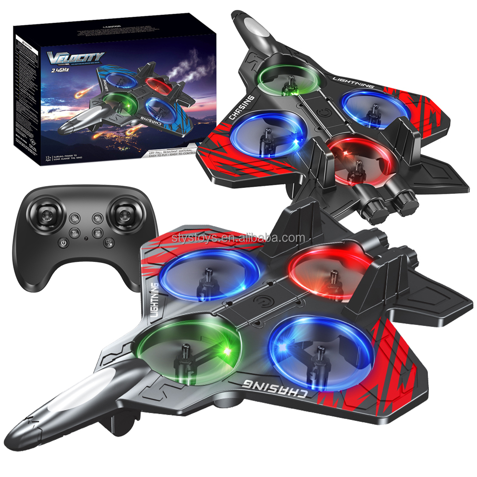 Fighter Jet Remote Control Airplane Toy for Kids | RC Fighter Jet Plane with Lights & Long Range | 360 Flip Stunt Roll & Rechargeable Remote Control Aircraft