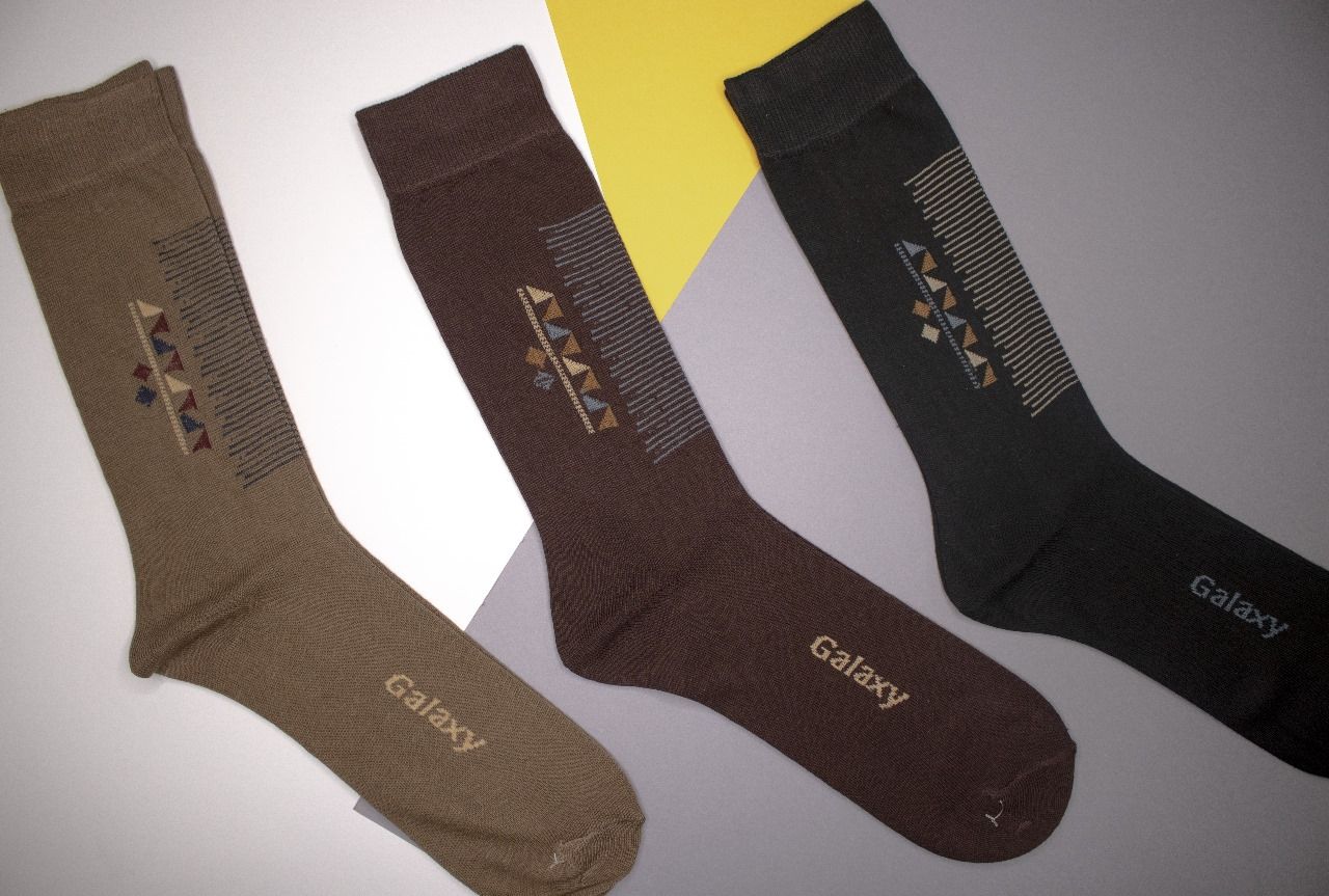 Pack of 3 Galaxy Mens Socks, Long Men Socks