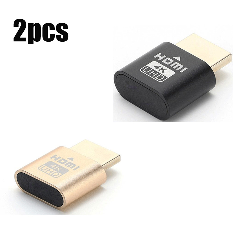 1-3pcs LED Display HDMI Virtual Display 4K HDMI DDC EDID Dummy Plug Display LED Cheat Virtual Plug HDMI Dummy Emulator Adapter