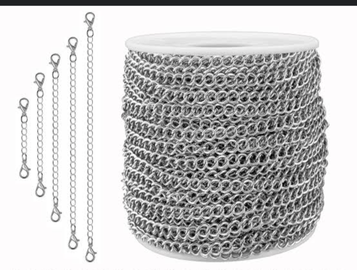2/5/10 meter stainless steel chain| silver jewelry chain| DIY jewelry making accessories