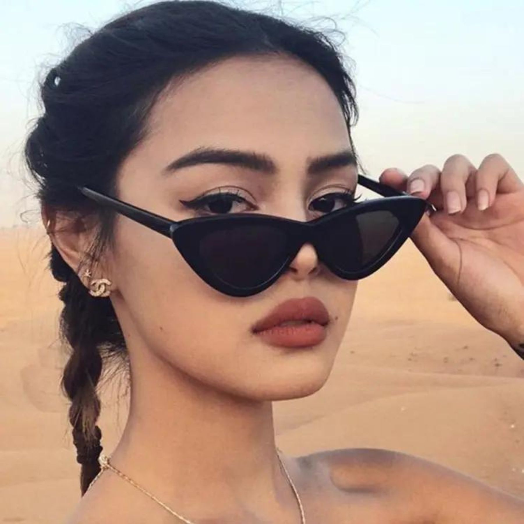 Retro Fashionable Square  Frame Sun Glasses For Girls - Cat Eye Glasses For Girls - Rectangle Frame Sun Glasses For Girls -  Trendy Vintage Sunglasses For Women & Men With Popular Colors