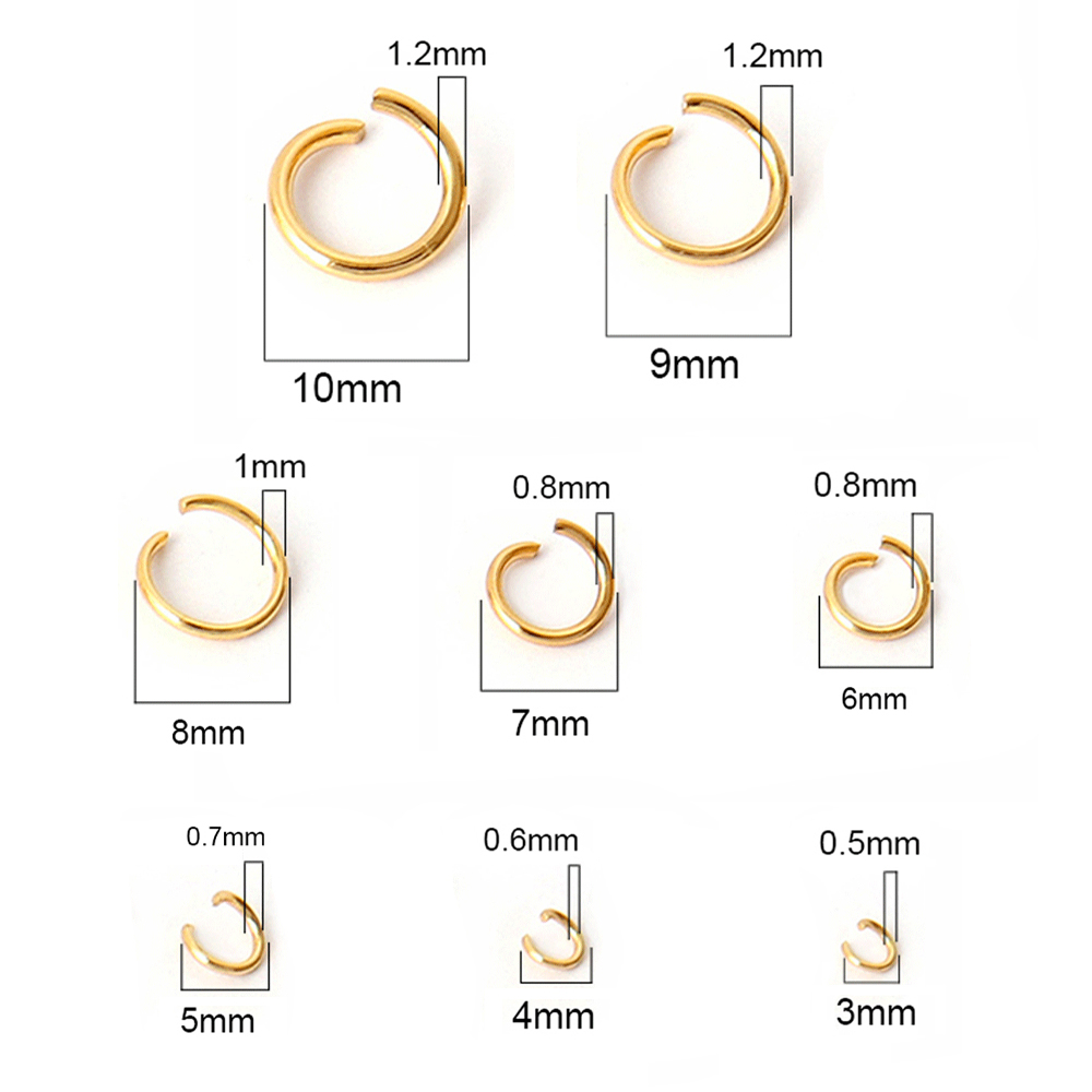 100-200pcs Stainless Steel Open Jump Rings Split Rings Findings Connectors For DIY Jewelry Making Accessories Wholesale Supplies