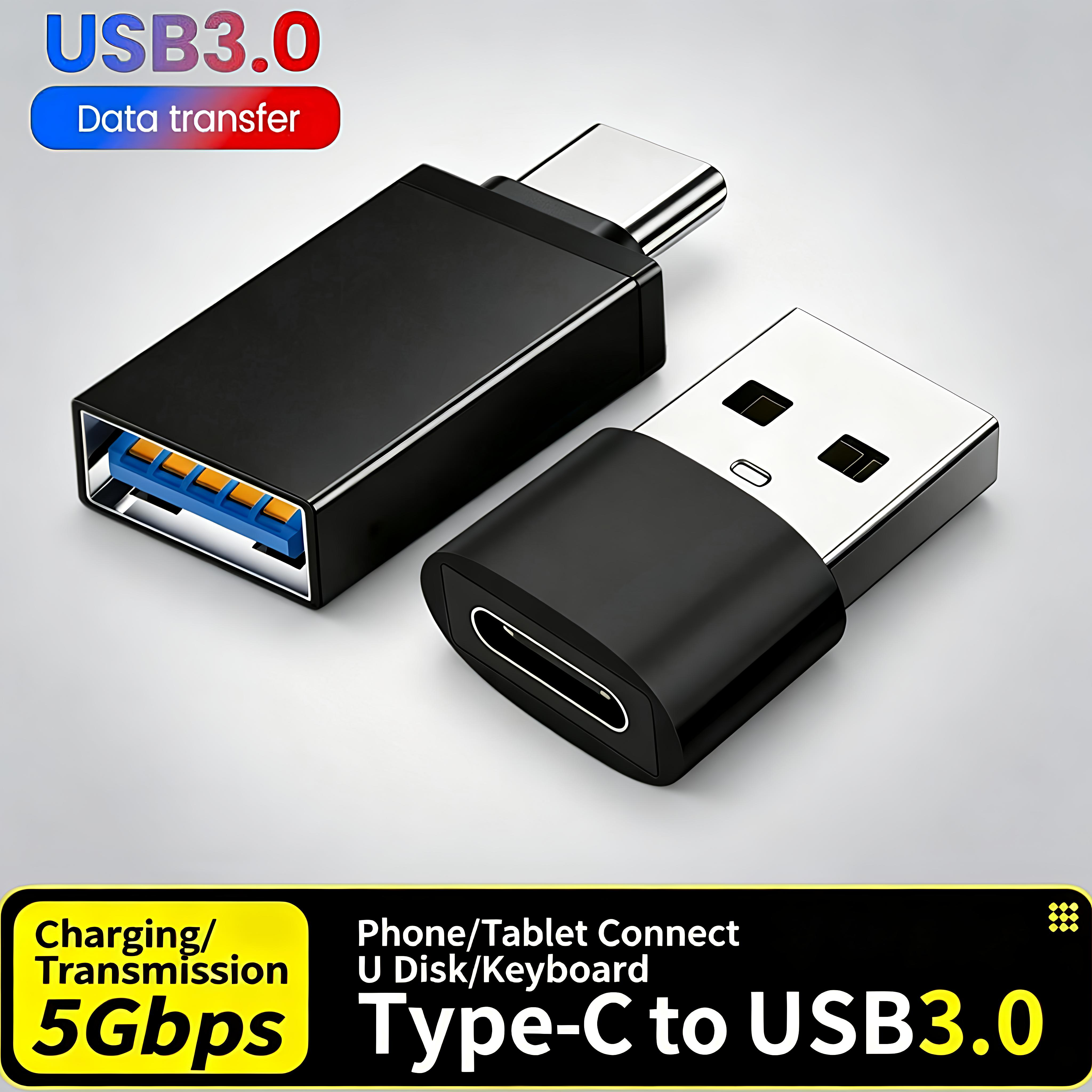 OTG USB 3.0 to Type C Adapter USB 2.0 Male to Type C Female Fast Charging Data Transfer OTG USB C Compatible with  PC