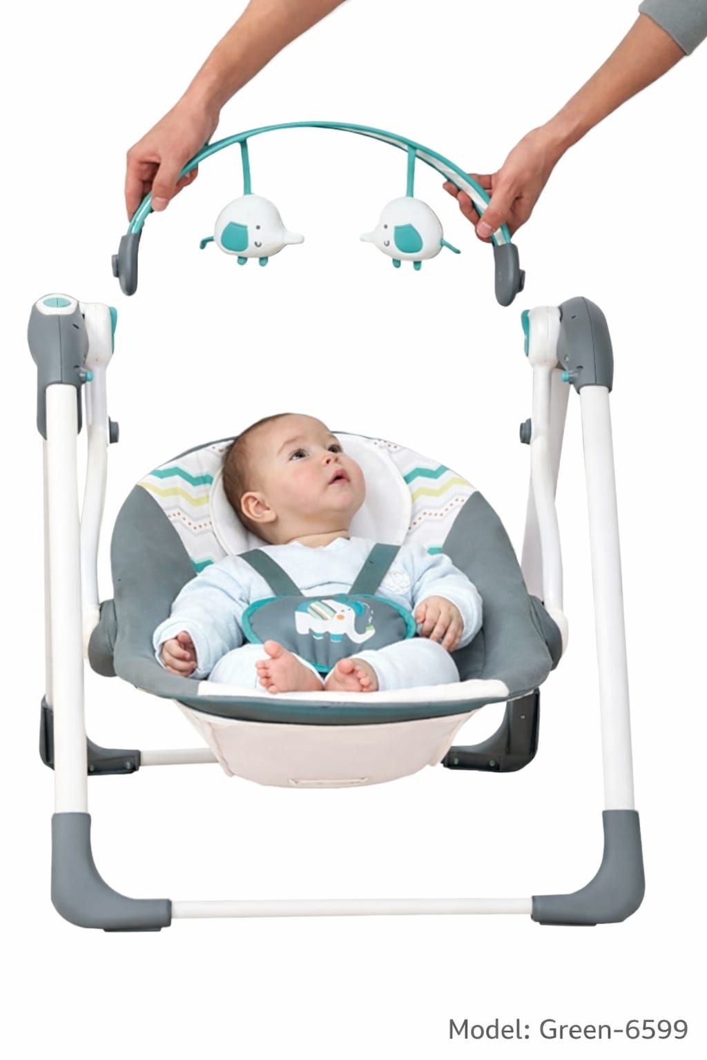 Electric Baby Cradle Bassinet Swing Seat with Bluetooth & Remote Control