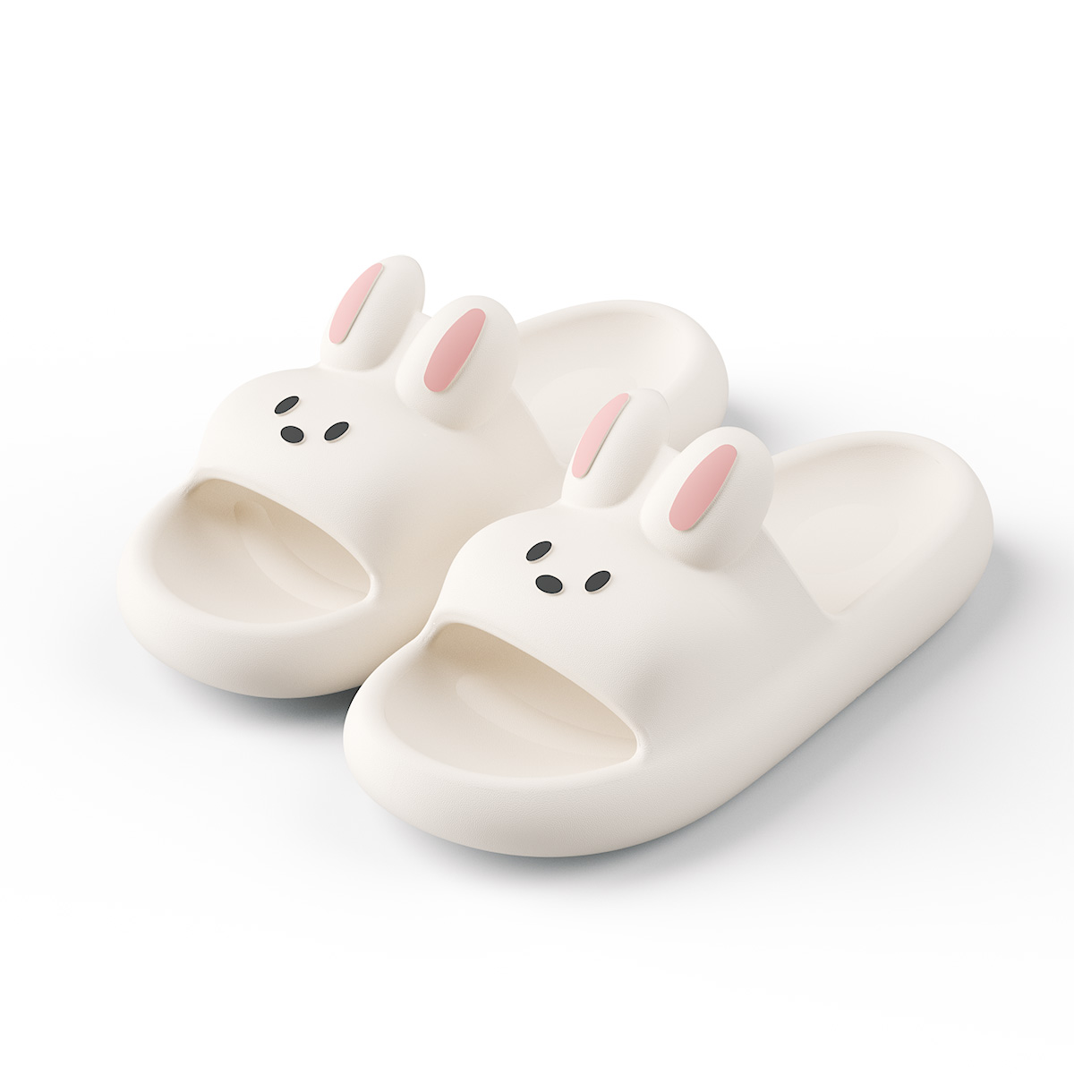 Cute Rabbit Unisex Slippers Non-Slip Slip-On Indoor Slippers Comfortable Soft Home Slippers