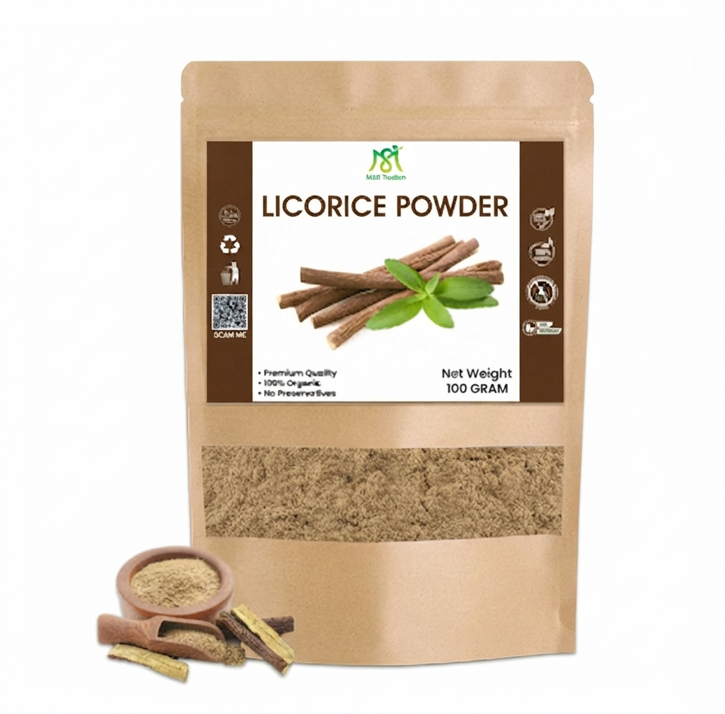 Mulethi (Licorice) Powder 100g | Organic Root Extract for Skin Care | Natural Herbal Powder