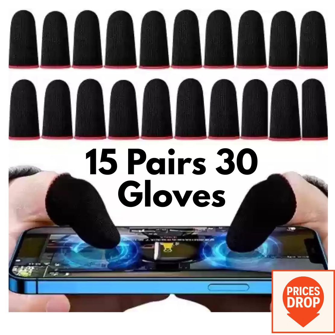 2.7🎮 Gaming Thumb Gloves & Finger Sleeves | Memo Thumb, 2 Color Thumbs & Simple Thumbs | 1 Pair, 2 Pairs, 3 Pairs, 5 Pairs, 10 Pairs, 15 Pairs, 20 Pairs | 0.3mm Ultra-Thin | Anti-Slip, Breathable & Sweat-Proof for PUBG, Free Fire & BGMI