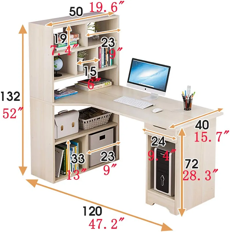 Large Combinations Workstations Computer Desk with Storage 6 Storge ...