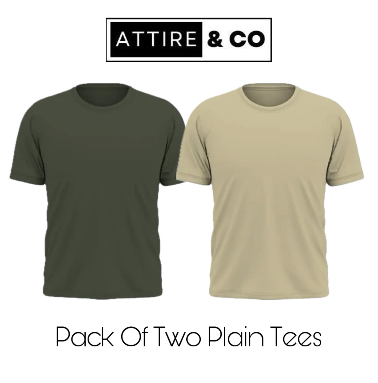 ATTIRE & CO NEW TRENDY SUMMER COLLECTION PLAIN HALF SLEEVES TSHIRTS FOR MENS