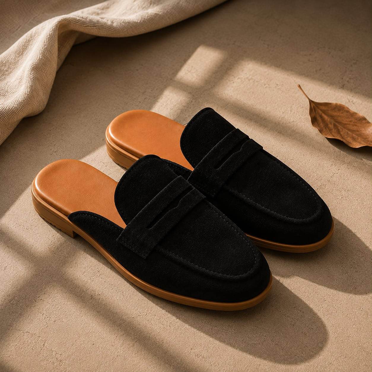 Premium Suede Leather Penny Loafers for Men - Casual Soft Sole Slip-On Shoes 👟