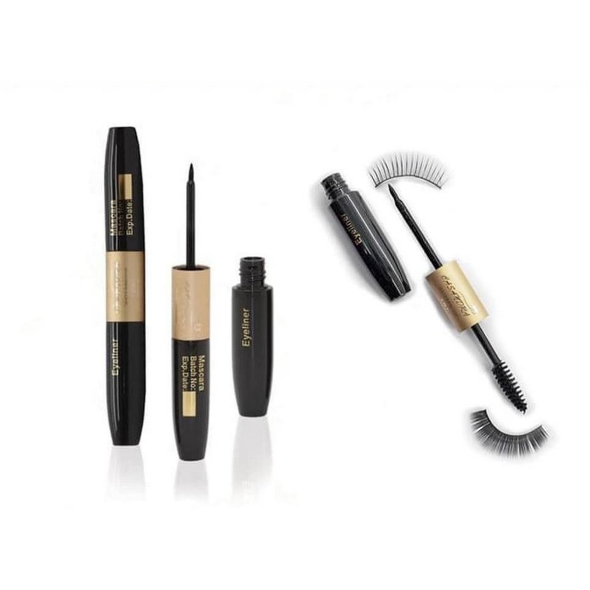 Imported 2 in 1 Eyeliner & Mascara – Waterproof Long Lasting Black | Smudge-Proof, Bold Look, All-Day Wear – Ek Hi Product Mein Kajal Aur Mascara, Stunning Eyes Har Baar