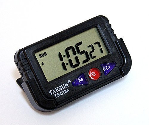 New Digital LCD Alarm Table Desk Car Calendar Clock Timer Stopwatch(Medium) (BlackColour, 1 pc)