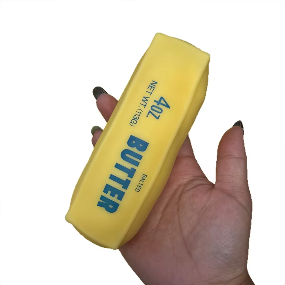 Butter Stick Squishy Stress Ball ADHD Fidget Toy Crunchy Squeeze Toy Round Blocks Filled ASMR Anti Stress Release Hand  Toy