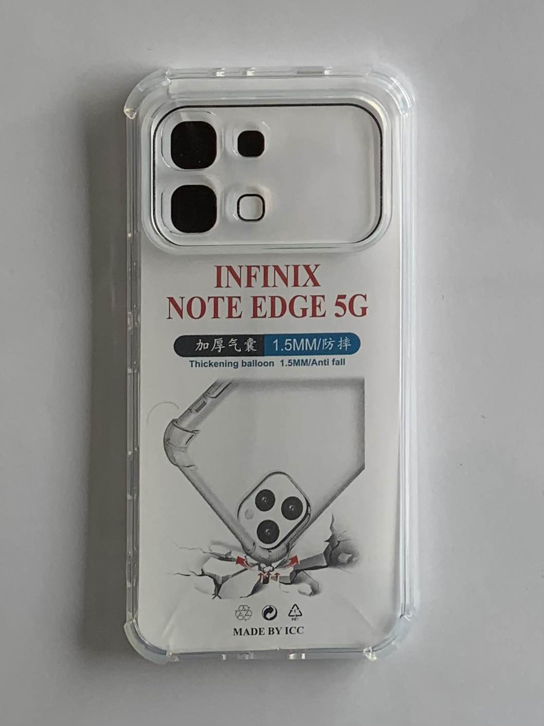 Infinix Note Edge Transparent Silicon Back Cover INE