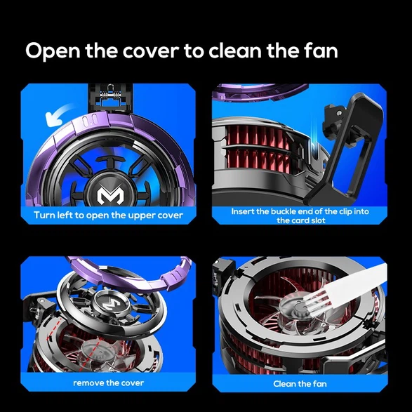 NEW MEMO CX08 PRO Mobile Phone Cooler | 9V 2A Frozen Semiconductor Cooling Fan with Magnetic Back Clip, Radiator Heat Sink for Gaming & PUBG"