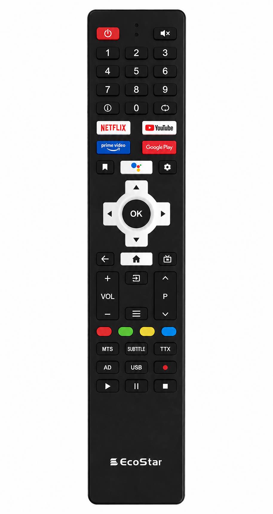 Ecostar LCD / LED Tv Remote control