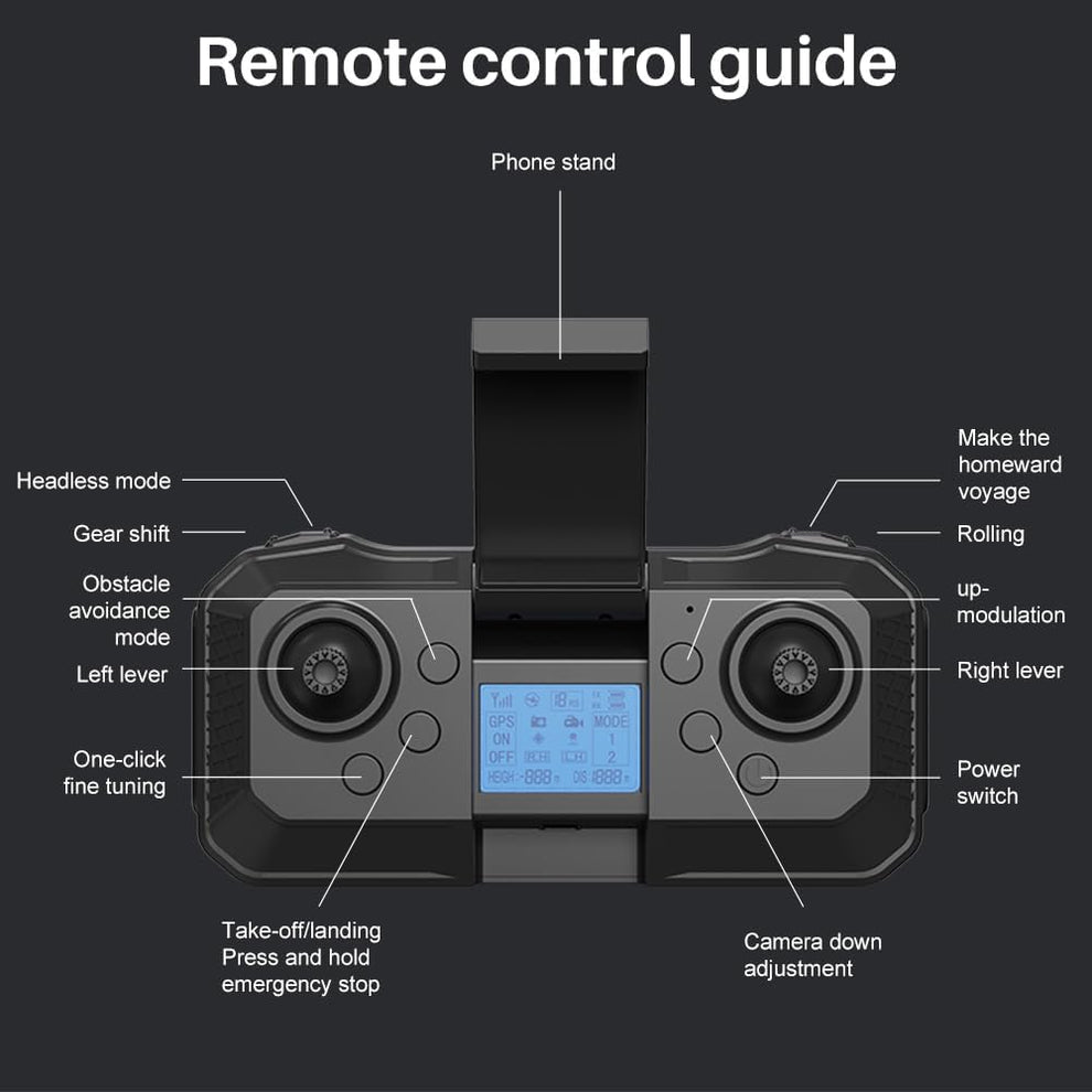 JS18 Foldable Drone 4K HD Triple Camera GPS Obstacle Avoidance Brushless RC Drone Long Flight Time