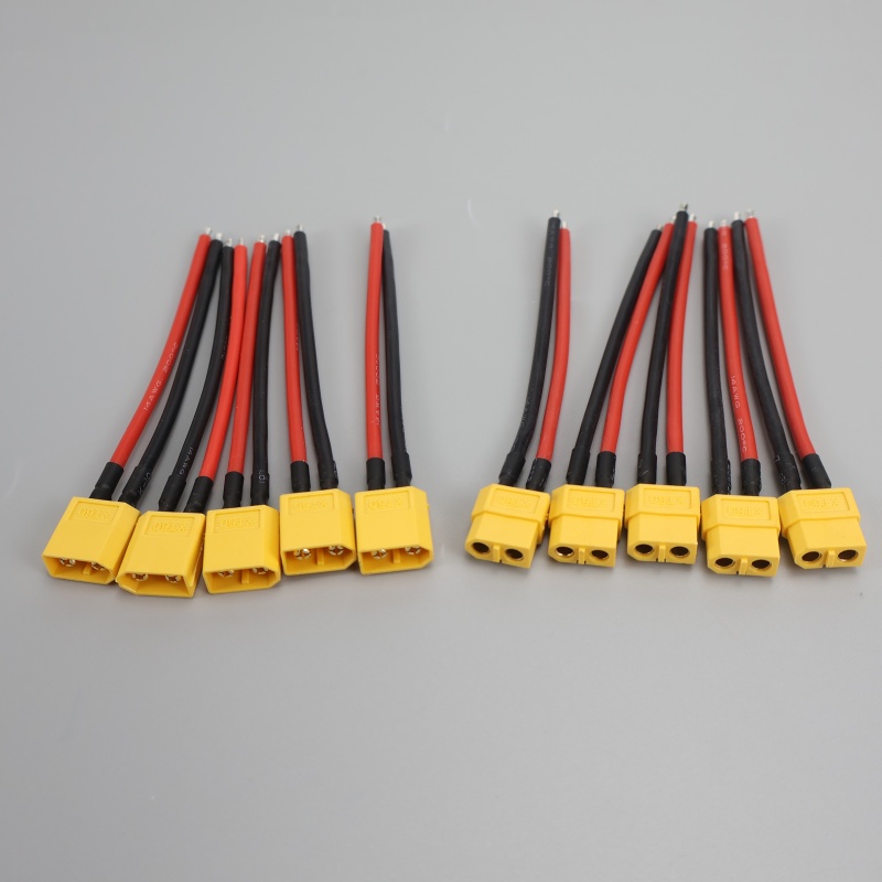 Male Female Connector Plug with Silicon 14 AWG Wire XT60 Connector Plug Cable Dual Extension Battery RC Model Accessories