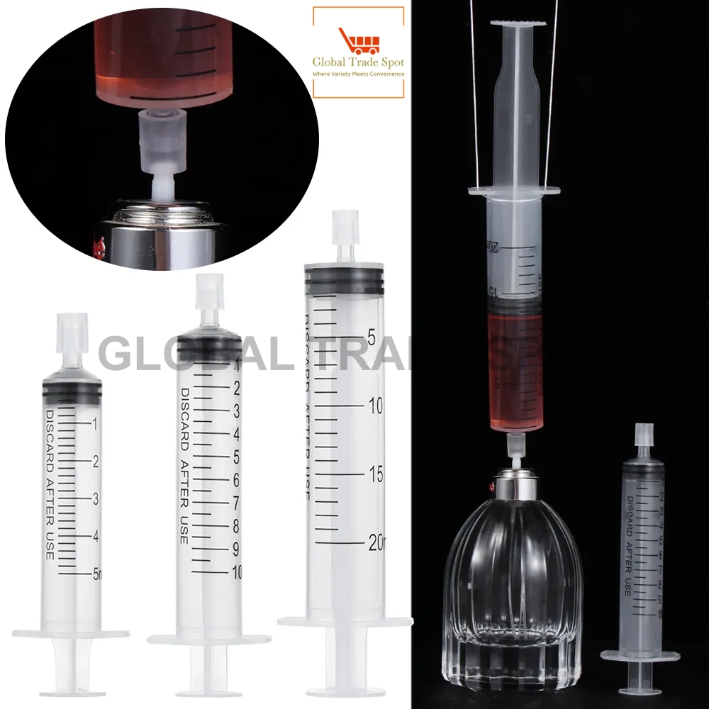 Perfume Refill Tools Kit with 5ml Syringe Extractor 3ml Pipette droppers Plastic Funnel Long Nozzle & Converter for Fragrance Transfer Travel DIY Study & Educational Use – For refillable/open bottles only (not crimped/sealed). Variations sold separately