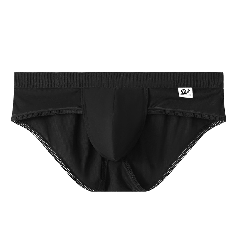 Men's Briefs Ice Silk Underwear Seamless Breathable Low Waist Panties Shorts