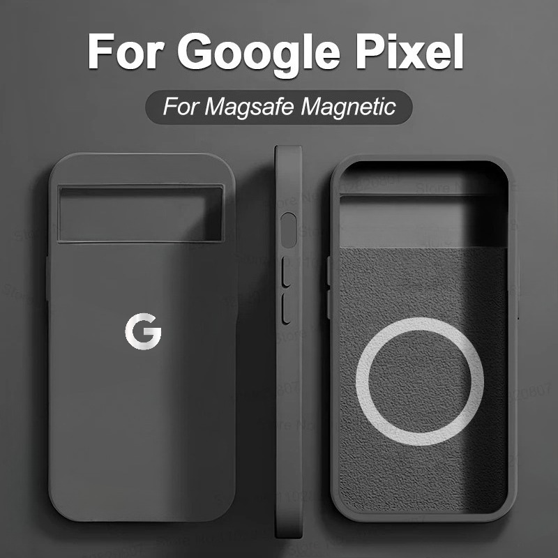 Luxury Liquid Silicone Skin-friendly Back Case For Google Pixel 10 9 Pro XL 8 7 6 A/Pro For MagSafe Charge Shockproof Soft Cover