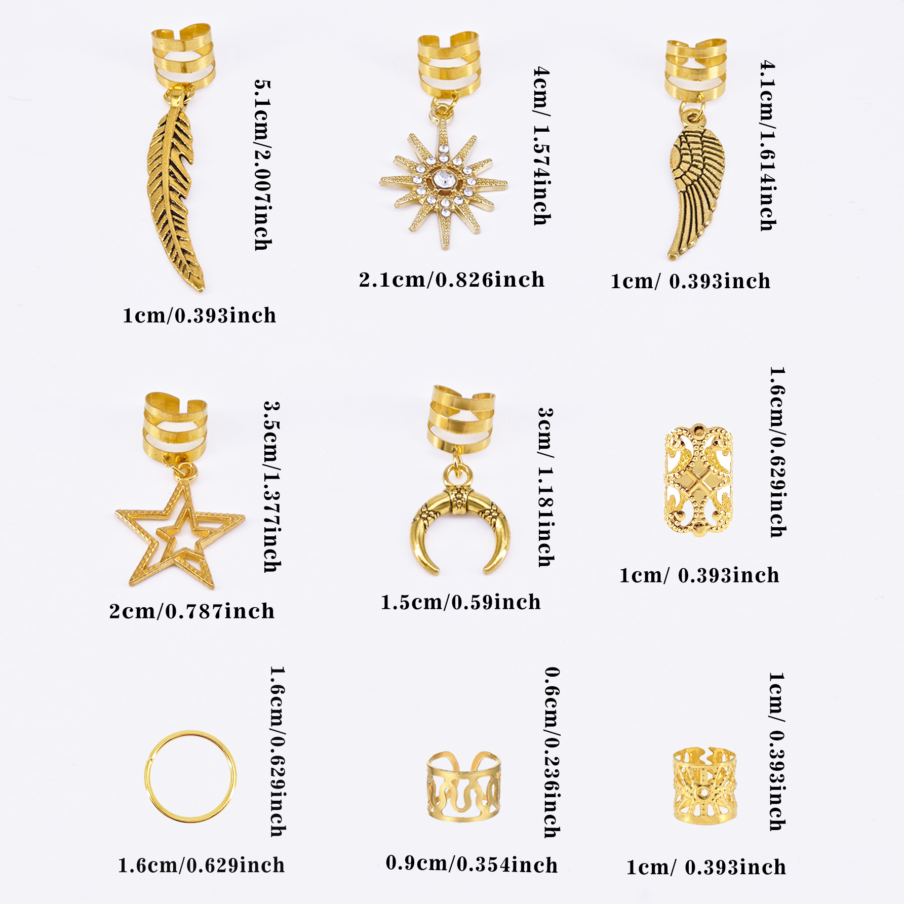 Alloy Braid 45Pcs Hair Rings Dreadlock Jewelry Accessories for Braids Loc Hair