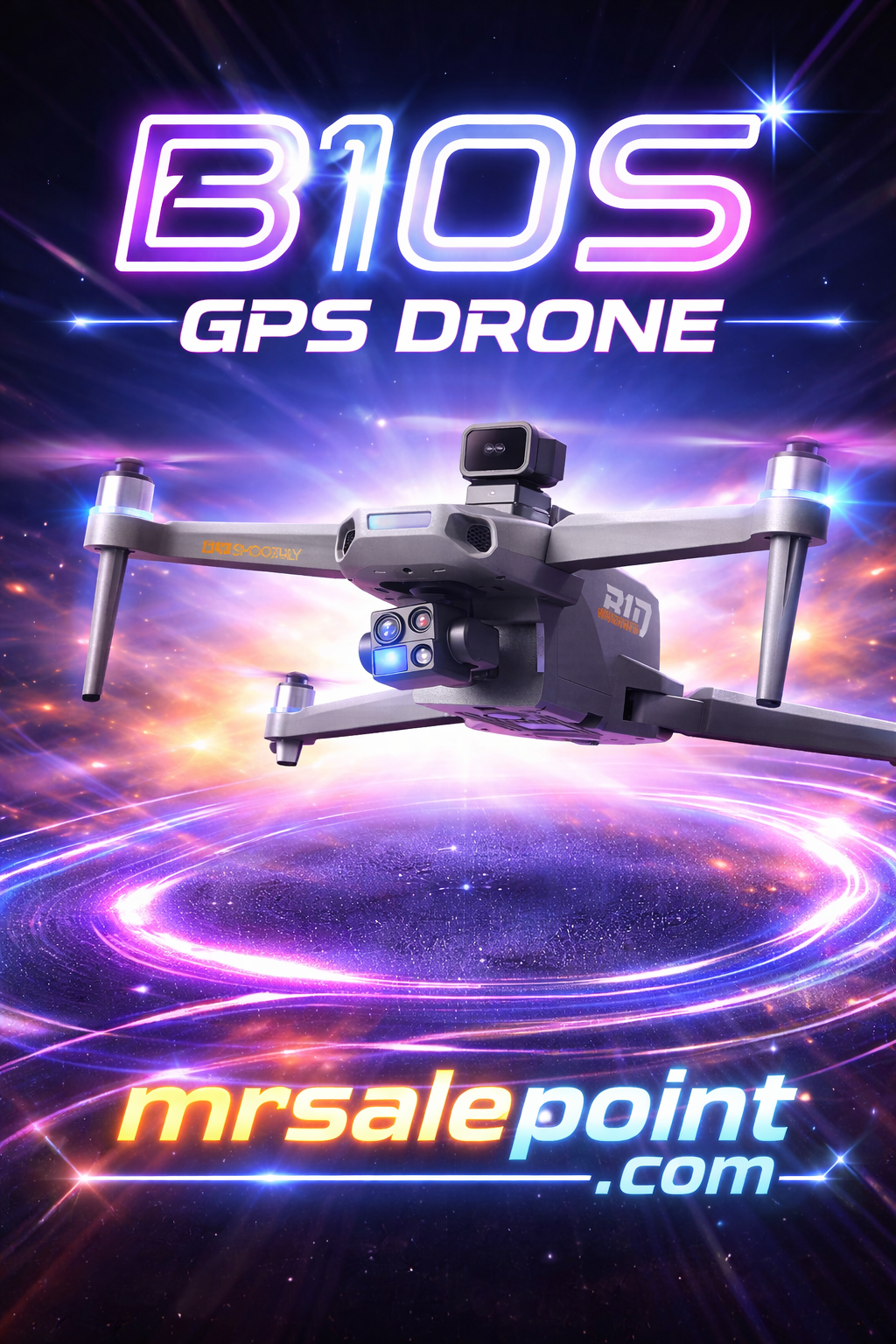 B10S GPS Touch Screen Foldable Camera Drone with 3-Axis Gimbal | Brushless Motor HD Camera Drone | Smart Flight & Stable Aerial Photography