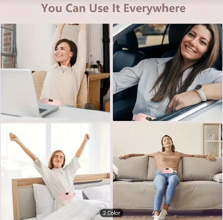 Menstrual Heating Belt Massager Periods Pain Relief Device Portable Cordless periods pain relief Back pain and stomach pain relief massager