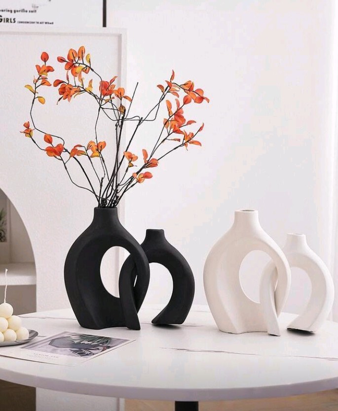 Set of 2 Vase  l Couple vase l mini flower beautiful concrete vase