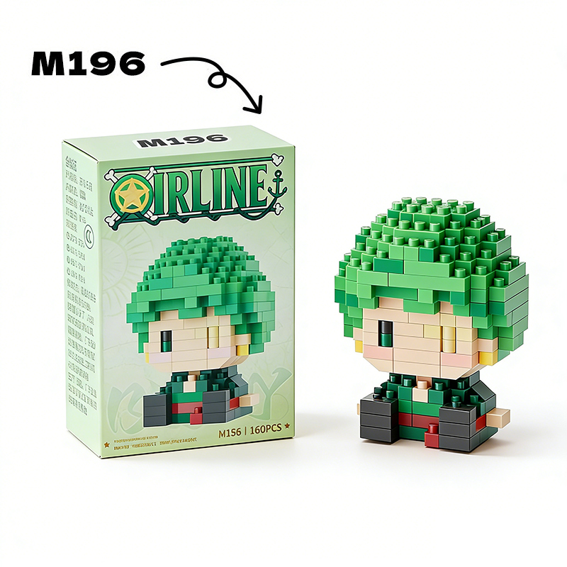 ONE PIECE Sun God Nika Luffy Micro Building Block Chopper Ace Buggy 3D Anime Model Assembly Mini Bricks Figure Toys For 