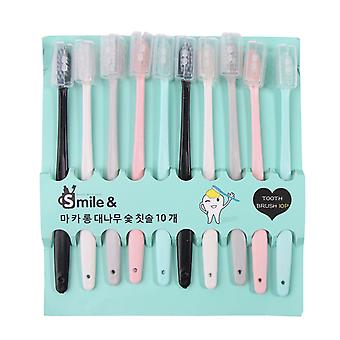10Pcs/Set Japanese Portable Travel Tooth Brush Soft Fiber Toothbrush Oral Hygiene Care