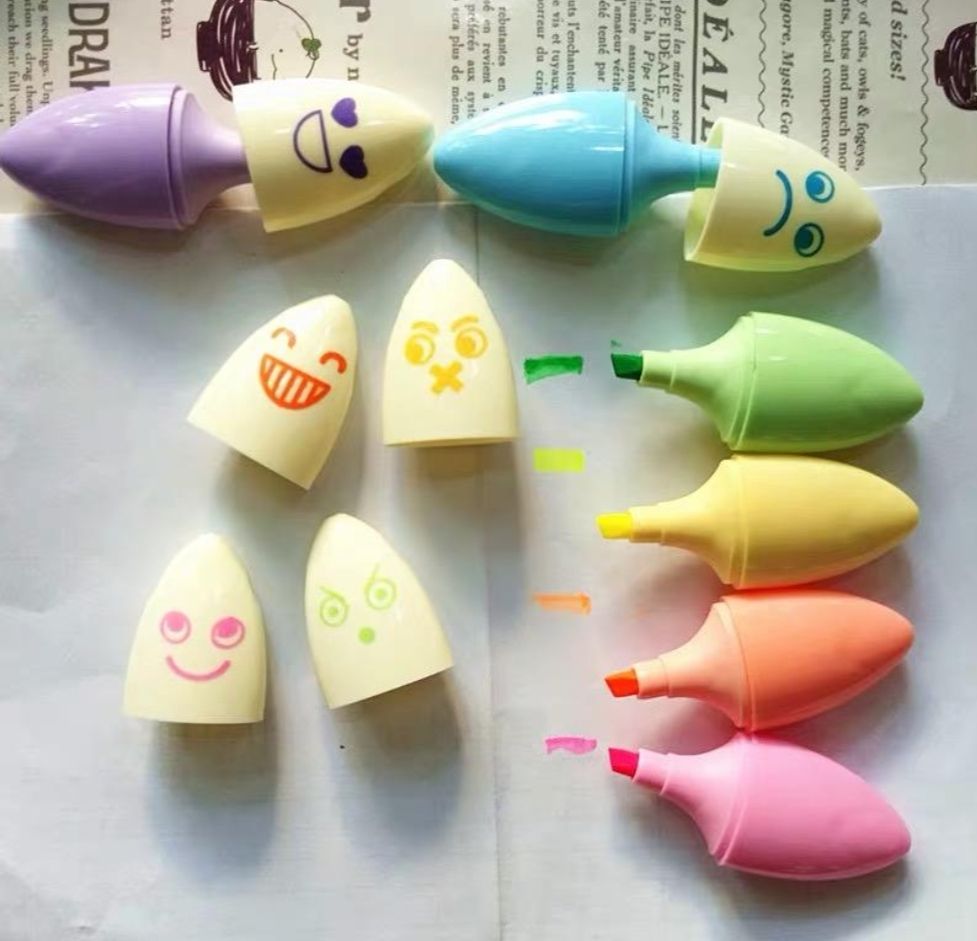 mini cute smile high lighters pack of 6pcs Daraz.pk