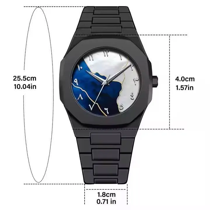 HOT DEALS NO1 Black Arabic Aura Watch For Men Stylish Aura Watch 100% Original Watch