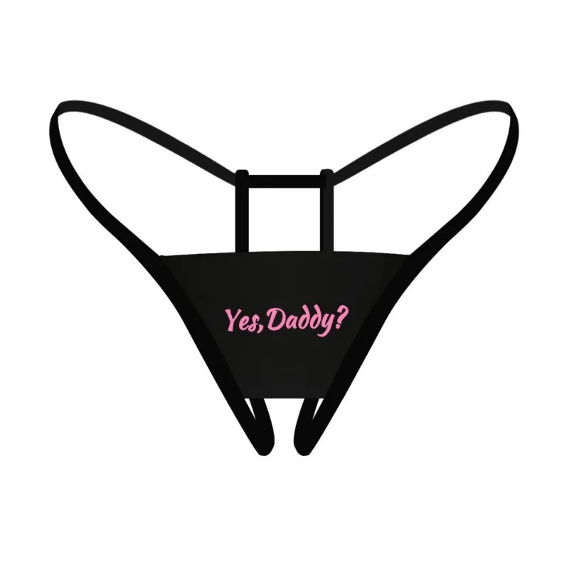 Open Type Women's Panties Crotch Opening Transparent G-strings Thongs  Lingeries Letter Printing Solid Underwear For Lace