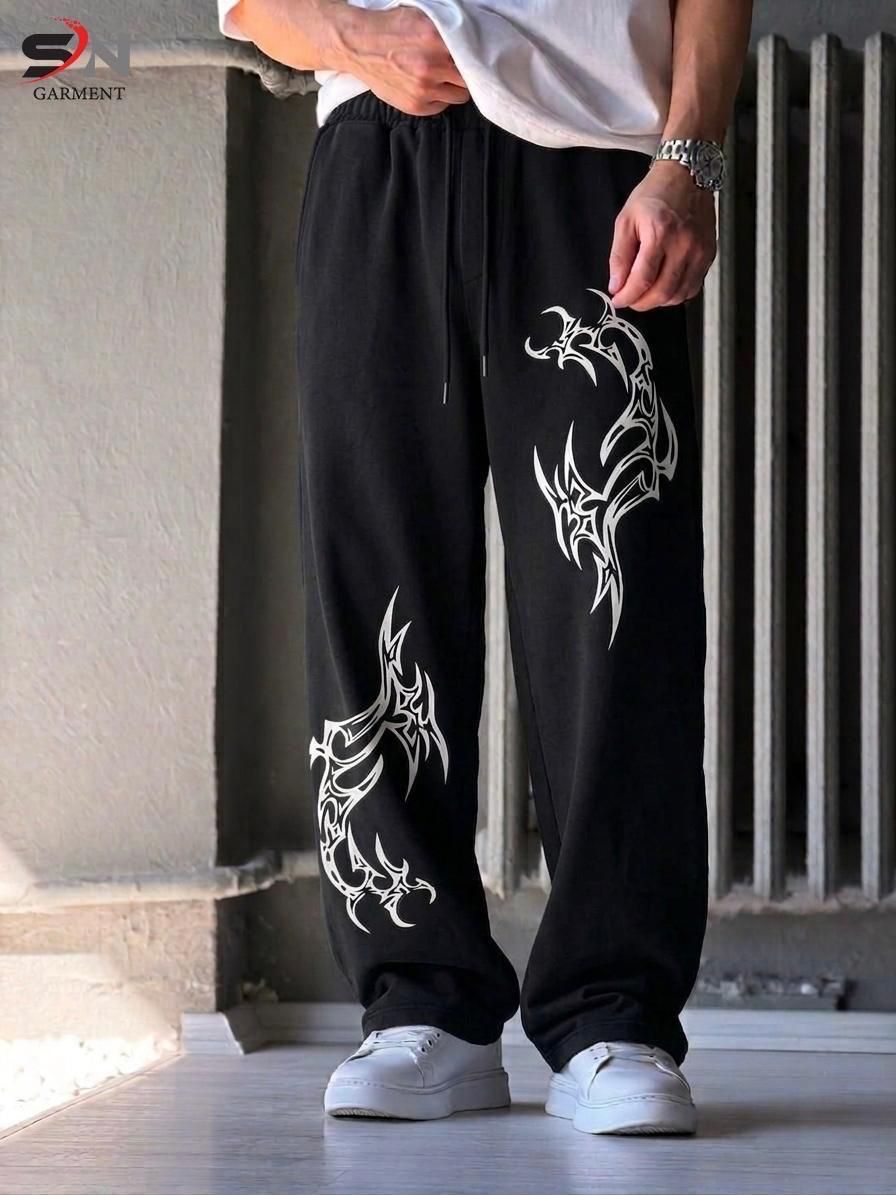 New stylish osm baggy stylish printed trouser for men's soft and comfortable febric