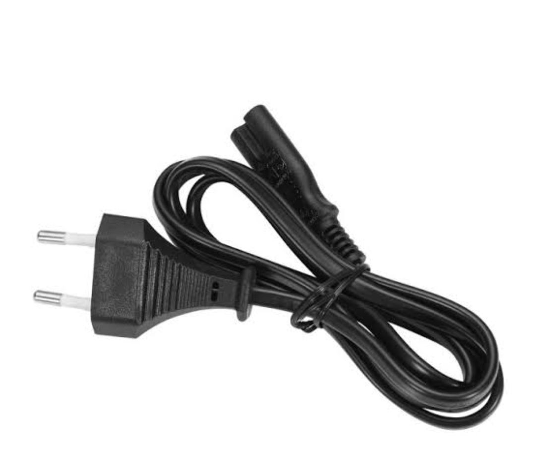 AC Power Cord - 2 PIN Power Cable FOR PC/Laptop, TVs, PS5/Pro/Slim, PS4 Slim/Pro, PS3, Xbox One S/X, Xbox Series S/X (Tape lead)
