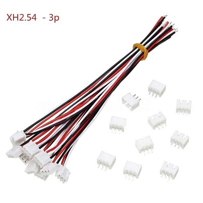 5 Sets Mini Micro JST XH2.54mm
 3-Pin Connector Plug 
With Wire Cable Cord 275mm