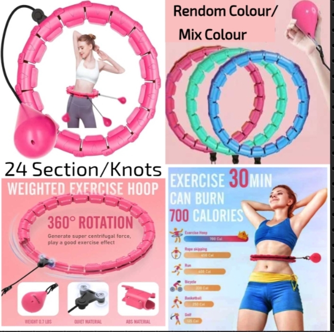 Smart Hula Hoop Weight Loss Ring 24 Knots Fitness Weighted Hula Hoop for Slimming Exercise Waist Trainer Abdominal Fitness Hula Hoop