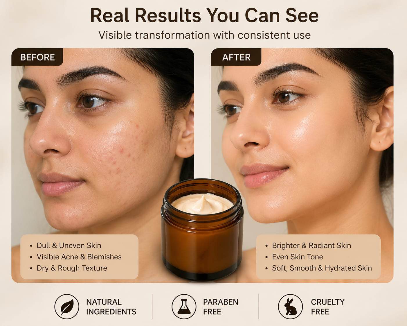 Zafrani Night Cream for Men & Women | Saffron Face Cream | Deep Moisturizing & Nourishing Face Cream | Daily Skin Care Cream for Soft & Healthy Looking Skin | All Skin Types | Pack of 1, 2 & 3