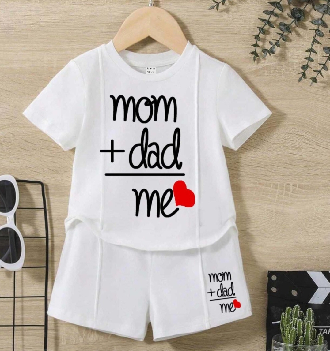 T-shirt And Short Pant For Kids Baby Boys And Baby Girls Round Neck Short Sleeves Tee Top's Clothes Sets Dresses Outfit Suit For Unisex Jannat Store