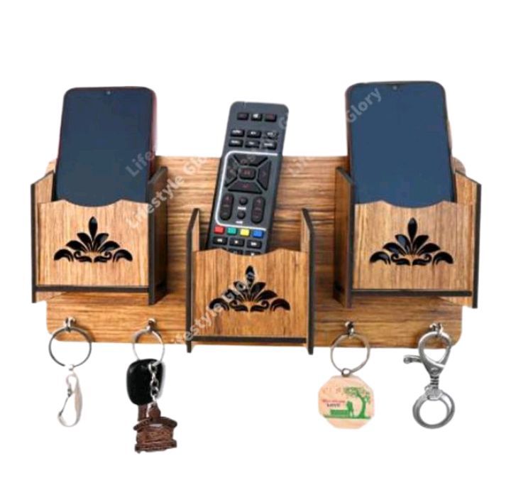 Wooden Wall Keychain holder and Mobile Phone holder wooden wall keychain and phone charging holder