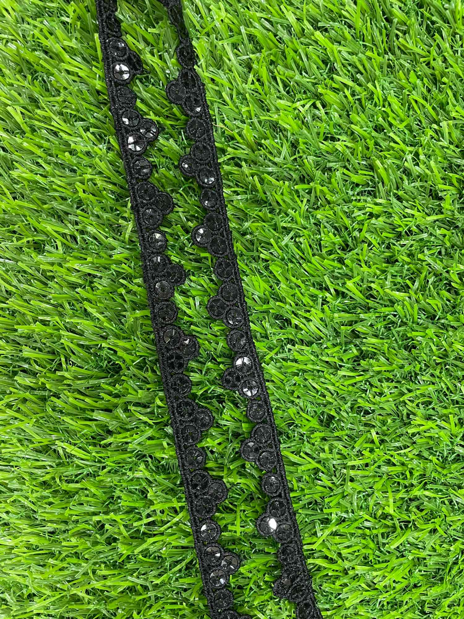 black fancy laces\ sequence black lace for clothes) fancy laces for dupatta