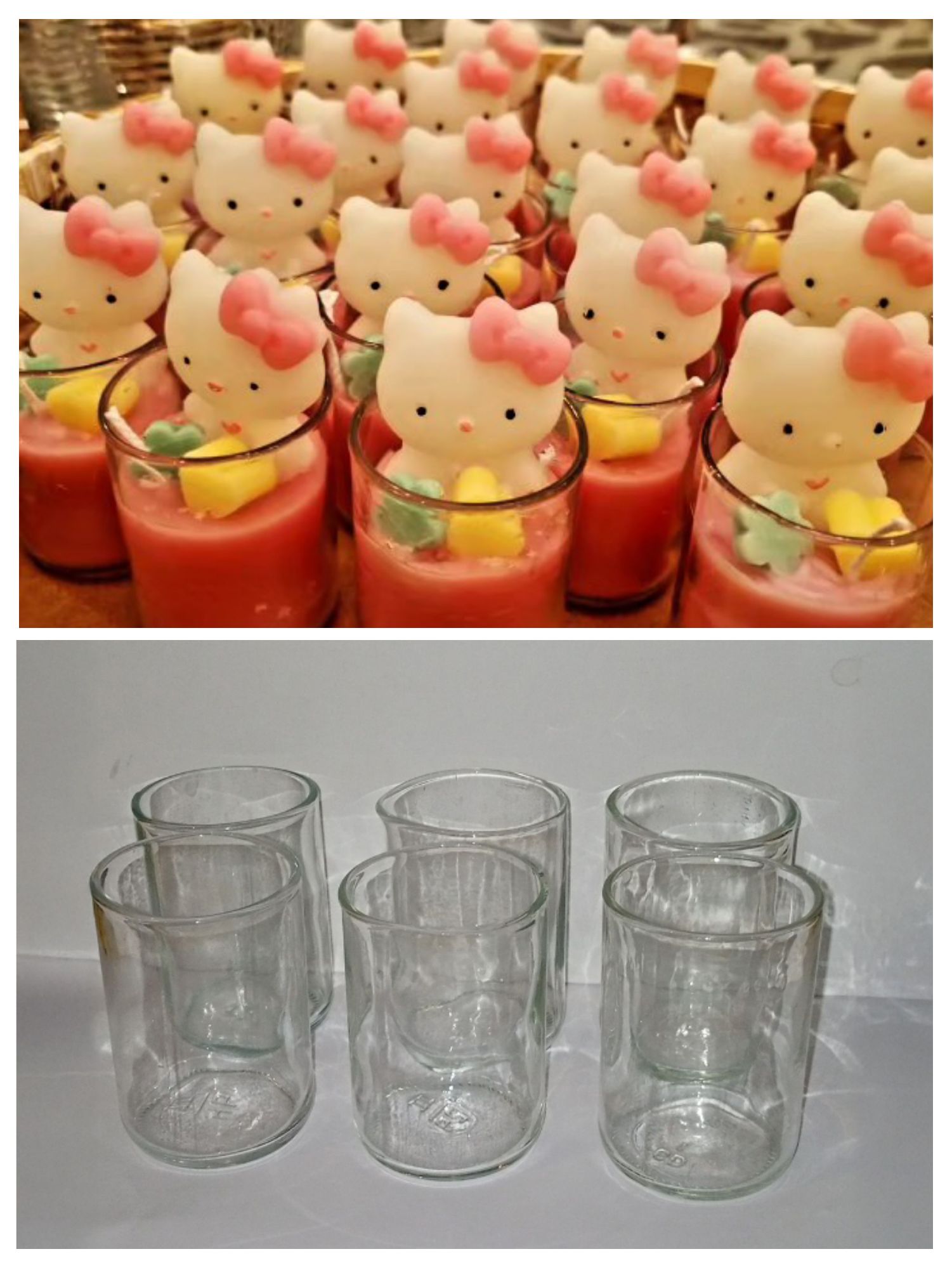 90ml Glass Candle Holders Set of 6 for Candle Making and Decor