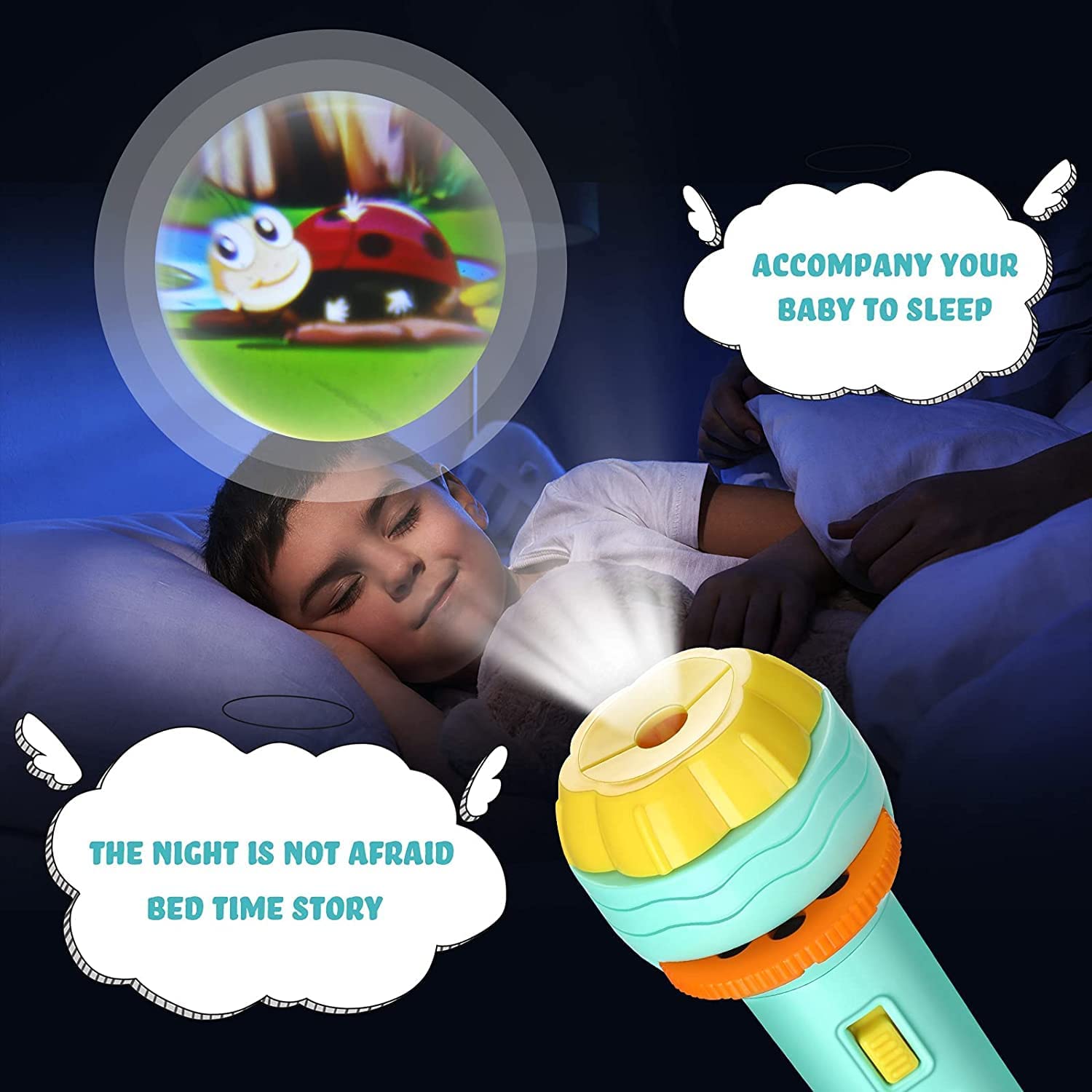 3 Slids, 24 Patterns Projector Flashlight Torch, Kids Projection Light Toy Education Learning Night Light Before Going To Bed Best Gift For Kids 7 Years Boy Or Girl Learning And Playing(Multi)