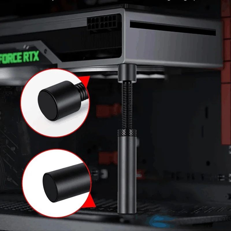 Aluminum GPU Holder Vertical Telescopic Rotating Stand Magnetic Bracket Video Card Holder Graphics Card Bracket Support 27-120mm
