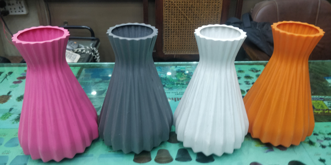 Unbreakable Plastic Vase for Artificial Flowers 6.5-inch Height, 3-inch Diameter