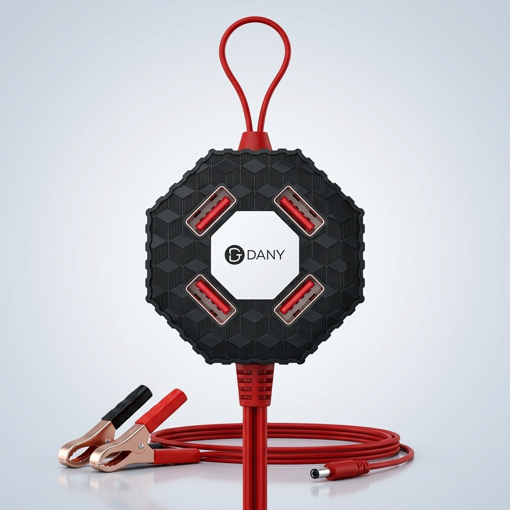 Danny C 3 Clipper Charger Solar Charger 4 USB Ports Battery DC Solar Mobile Phone Adapter Clamp Power Cable Pakistan