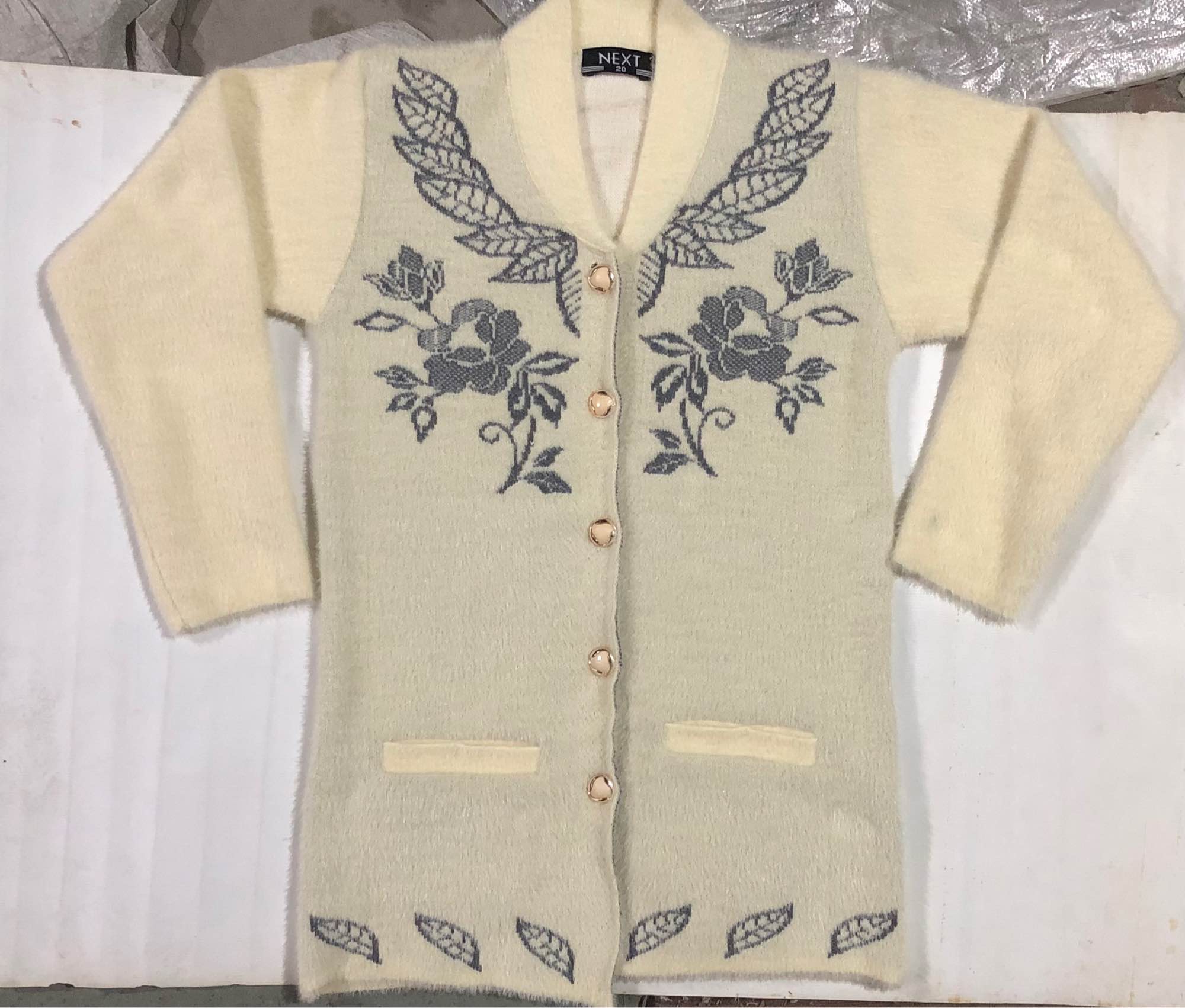 Sweaters for Women Full Sleeves Soft Wool Embroidery with thread Cardigans