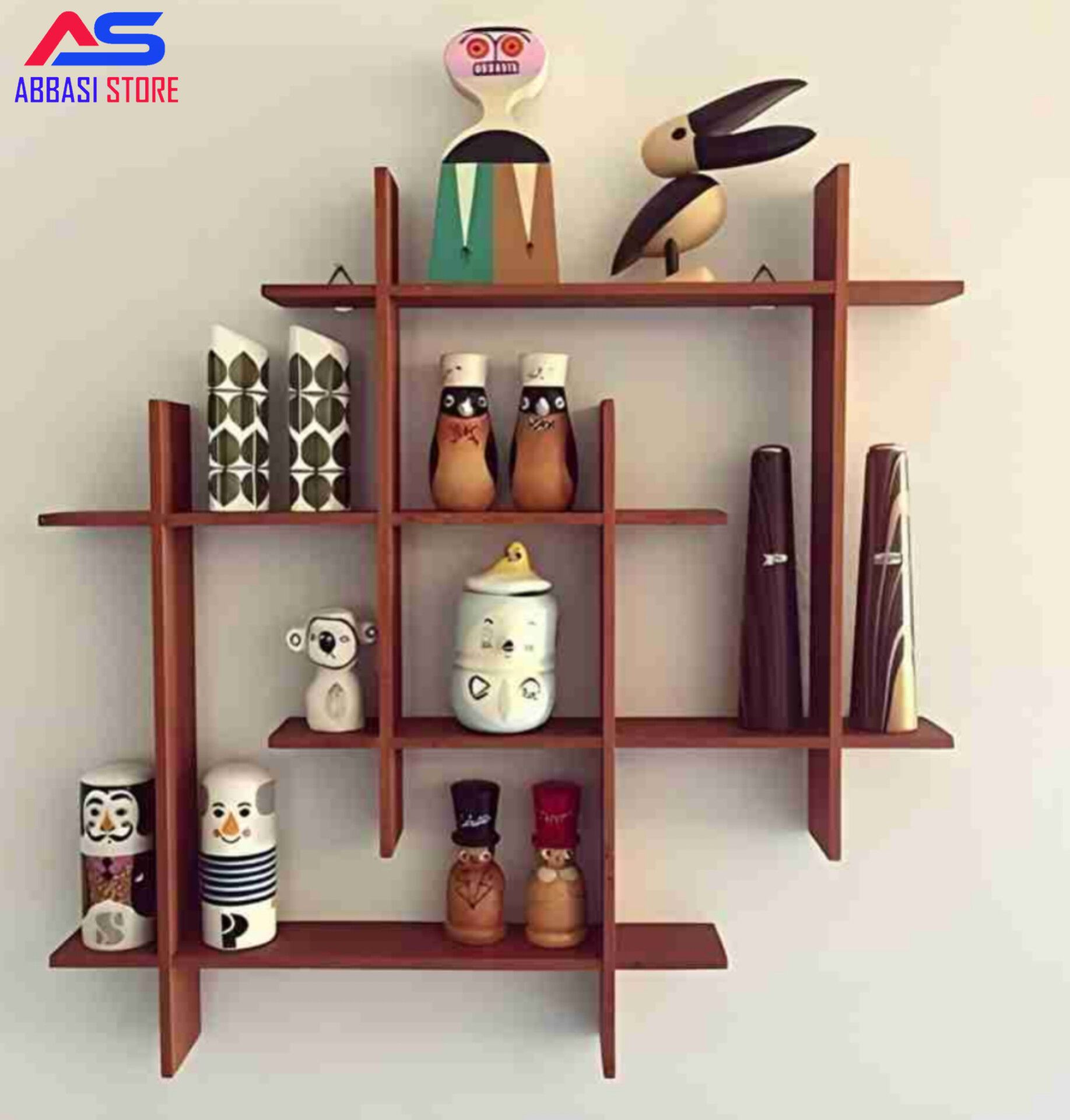 Dual Rack Shelves Dual Intersecting Floating Wall Shelf Wall Décor Wall Rack, for Living ...